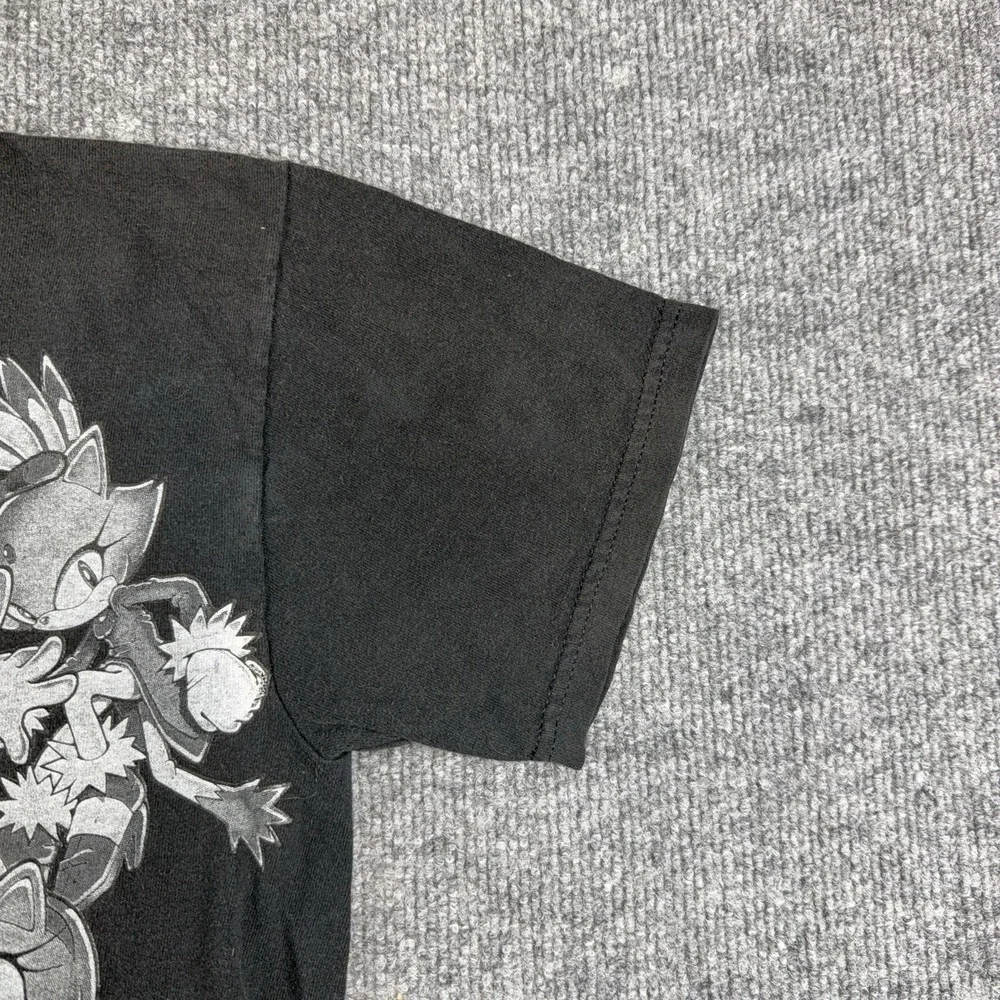 Sonic The Hedgehog Shirt Kids Large 10/12 Black Character Graphic Tee Game Video